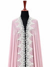zardozi Style Cutdana Lace Chiffon - Shawl