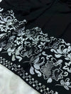 Broad Border Applique Work Chiffon - Chaddar