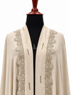 Beige Scalloped Beauty Chiffon - Shawl