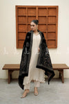 Noir Bloom Velvet Shawl - image 5
