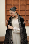 Noir Bloom Velvet Shawl - image 4