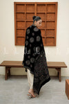 Noir Bloom Velvet Shawl - image 1