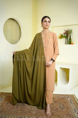Rose Delicacy Border Chiffon -Chaddar