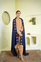 Lace Flower Organza Wrap Lawn - Shawl