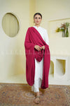 Red Plain Korean Chiffon - Chaddar