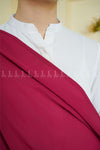 Red Plain Korean Chiffon - Chaddar