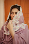 Multi Cutdana Applique Chiffon - Shawl