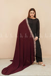 Leopard Tints Embellished Chiffon - Chaddar