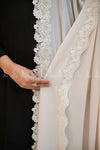 Grace Ivory Lace Chiffon - Shawl
