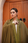 شال أنيق منقوش بنمط صدفي