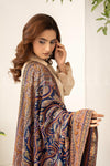 Sozni Opulence Contrast Jama - Shawl