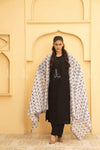 Contrast Chikankari Lawn - Chaddar