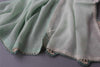 The Stylish Reversible Swiss Lawn Stole - Green-White