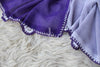 The Chic Reversible Swiss Lawn Stole - Purple-White