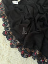 Multi Flowery Cutdana Chiffon - Shawl