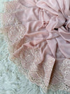 Blush Gulaab Lace Chiffon - Shawl