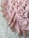 Multi Flowery Cutdana Chiffon - Shawl