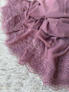 Floral Applique Elegance Chiffon - Shawl