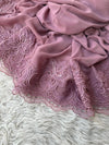 Floral Applique Elegance Chiffon - Shawl