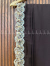 Multi Scallop Crystal Drape Chiffon - Shawl