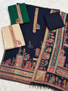 Cages Pattern Weaved silk Kaani - Suit