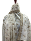 Contrast Booti Chikankari Lawn - Chaddar