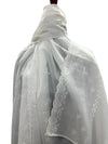 Snowy white Jaal Lawn - Chaddar