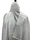 Snowy white Jaal Lawn - Chaddar