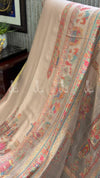 Cages Pattern Weaved silk Kaani - Suit