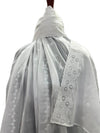Graceful Chikankari Jaal Lawn - Chaddar