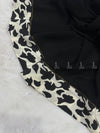Monochrome Leafy Print Chiffon - Chaddar