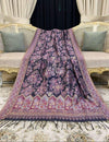Aubergine gulaab Silk Kaani - Shawl