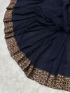 Leopard Grace Embellished Chiffon - Chaddar