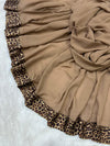 Leopard Grace Embellished Chiffon - Chaddar