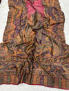 Plain Contrast Silk Kaani - Shawl