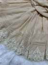 Pearl Embroidered Chiffon - Shawl