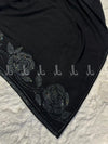 Heavy Gulaab Stone Border - Chaddar by Shawls by Aima