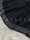 Sparkling Stars Spray Along Border - Chaddar by Shawls by Aima