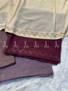 Zigzag Flowery Front Stone Chiffon - Chaddar by Shawls by Aima