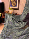 Plain Contrast Silk Kaani - Shawl