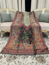 Moonlight Floral Silk Kaani - Shawl