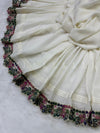 Leaf Petal Cutdana Embellished - Shawl