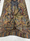 Plain Contrast Silk Kaani - Shawl