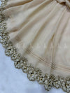 Multi Scallop Crystal Drape Chiffon - Shawl