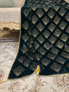 Dice Pattern Stone Jaal Velvet Shawl