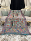 Flowery Motive Silk Kaani - Shawl