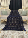 Elegant Heavy Stone Jaal Velvet Shawl