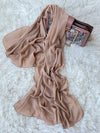 The Stylish Smart Plain Georgette Stole - Brown