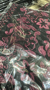 Broad Border Applique Chiffon - Chaddar