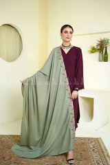 Embroidered Edge Elegance Swiss - Shawl